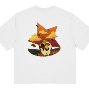 playera flower blanca